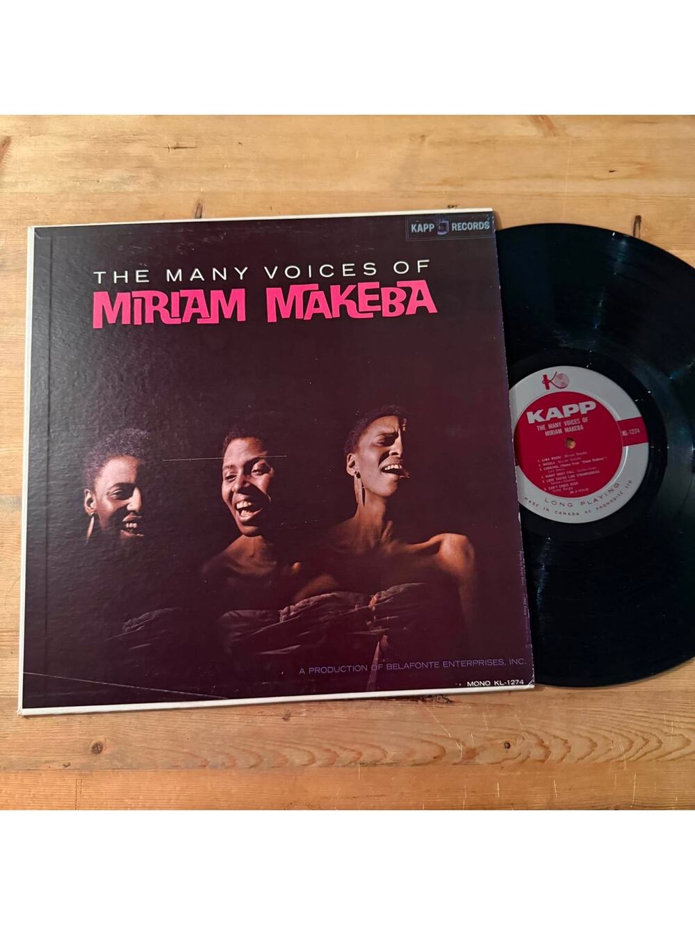 Miriam Makeba - The Many Voices of Miriam Makeba 33rpm VG+ VR21